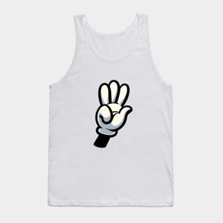 Mickey White Gloves fanart Tank Top